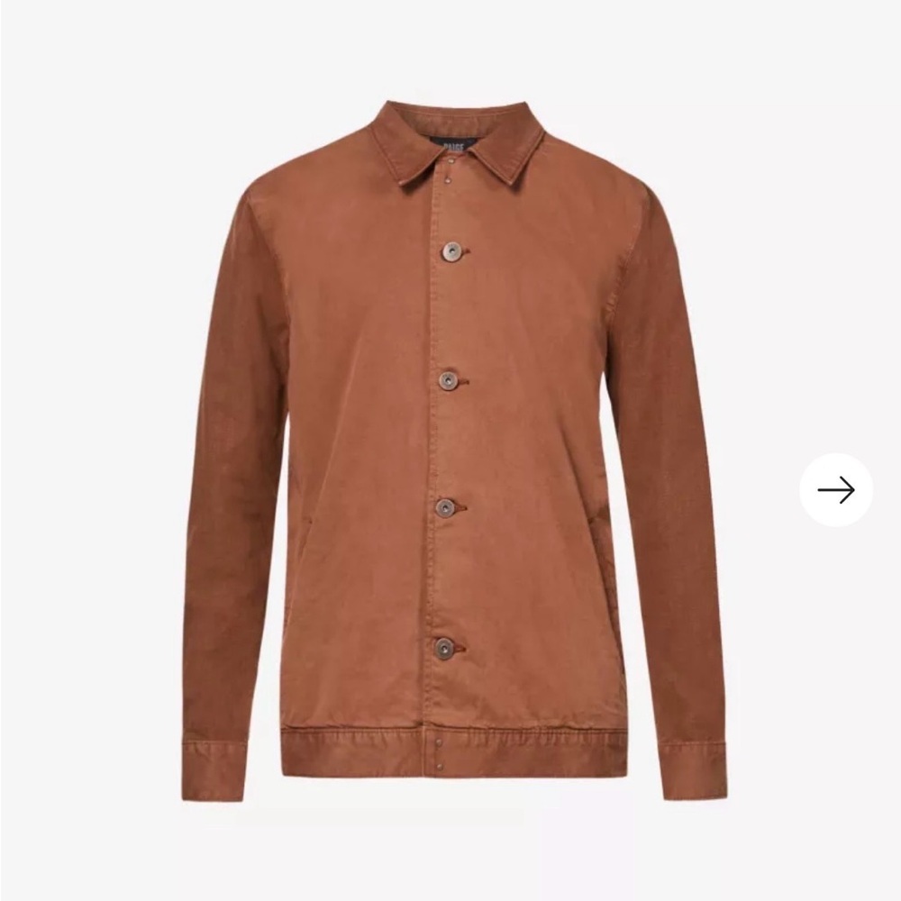 PAIGE Men's Lightweight Shirt Jacket in Rust Brown